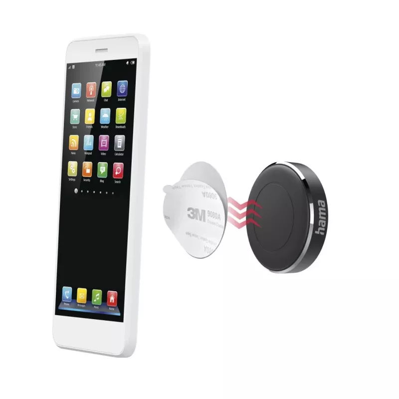 Passive Halterung Hama Magnet 00201518 Schwarz Mobiltelefon Smartphone
