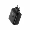 Schnellladegerät Baseus Cube Pro 65W – 3 Anschlüsse (2× USB-C, 1× USB-A), 110–240 V, AC Innenbereich, universelle Kompatibilität, schwarz, 0,154 kg