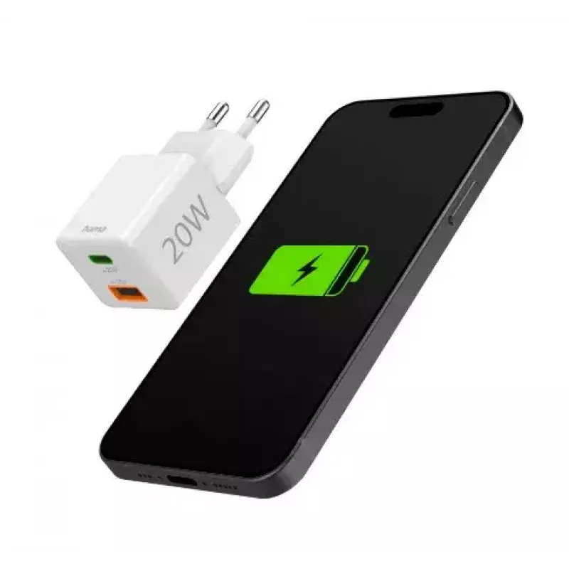 Hama 00201991 Ladegerät für Mobilgeräte Headset, Powerbank, Smartphone, Tablet Weiß AC Schnellladung Indoor