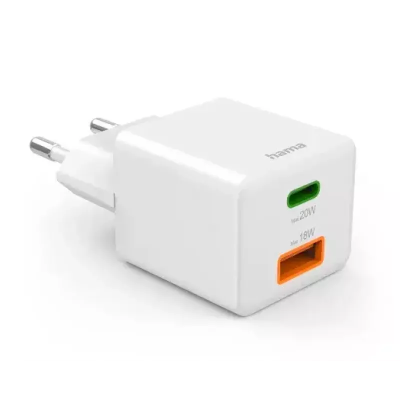 Hama 00201991 Ladegerät für Mobilgeräte Headset, Powerbank, Smartphone, Tablet Weiß AC Schnellladung Indoor