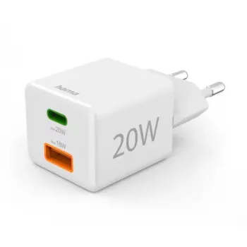 Hama 00201991 Ladegerät für Mobilgeräte Headset, Powerbank, Smartphone, Tablet Weiß AC Schnellladung Indoor