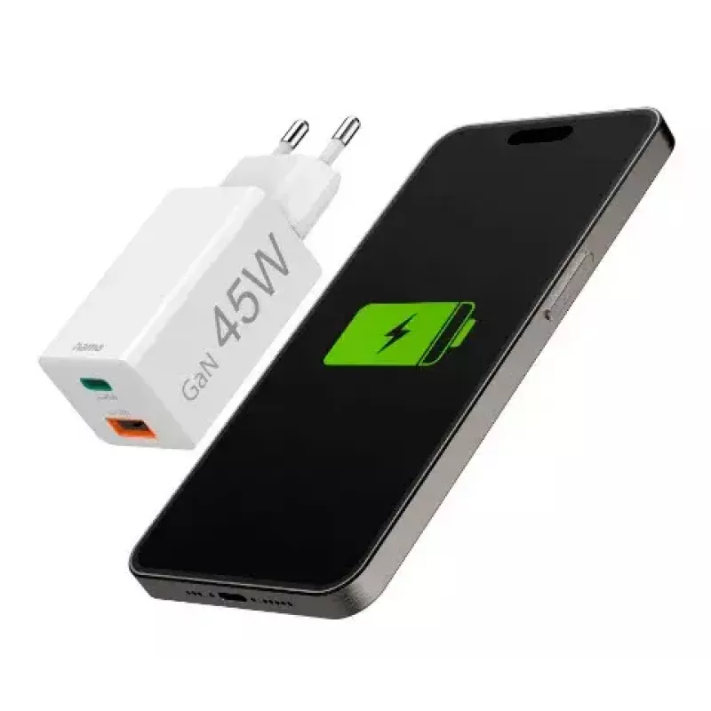 Hama 00201993 mobiles Ladegerät Mobiltelefon, Laptop, Smartphone, Tablet Weiß AC-Schnellladung Innenbereich