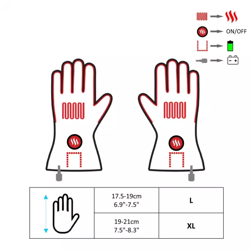 Handschuhe Glovii GDBL Motorradfahren Polyester Leder Erwachsene 800g
