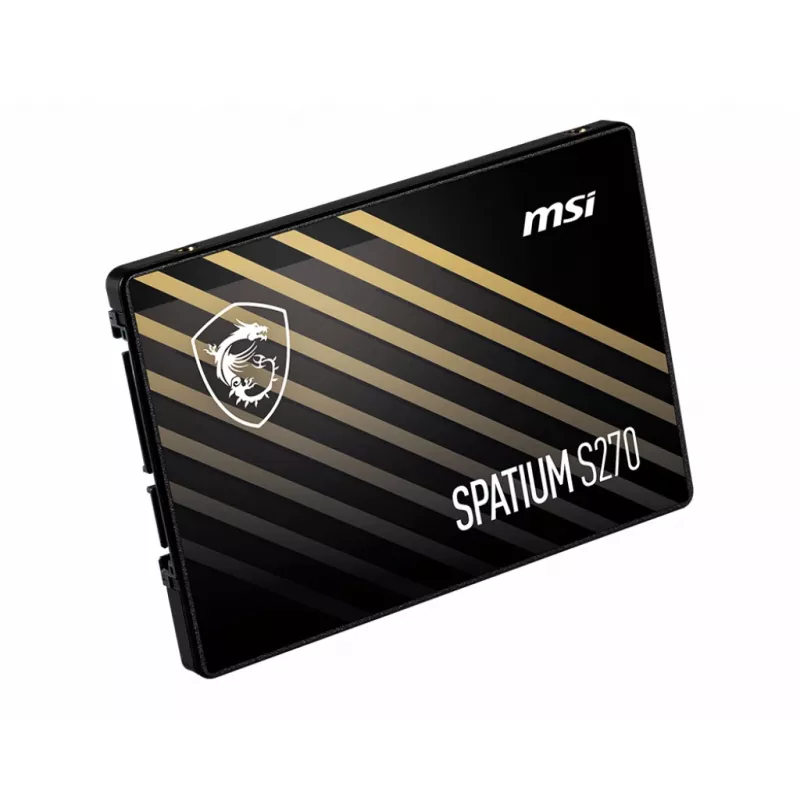 2.5-Zoll SATA III SSD MSI SPATIUM S270 240GB — 3D NAND, 6 Gbit/s, 400 MB/s