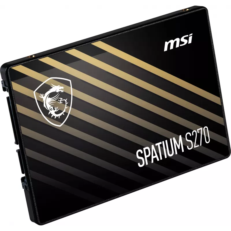 2,5 Zoll SATA III SSD MSI SPATIUM S270 480 GB — 3D NAND, 450 MB/s Schreiben, 2 Mio. Stunden MTBF