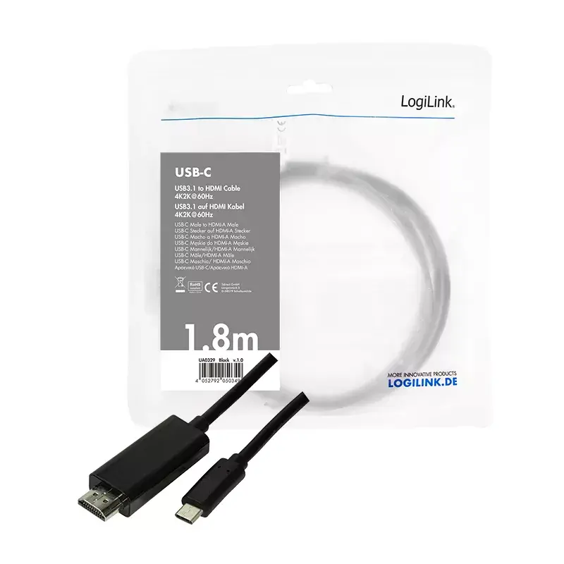 USB-Grafikadapter LogiLink UA0329 Schwarz