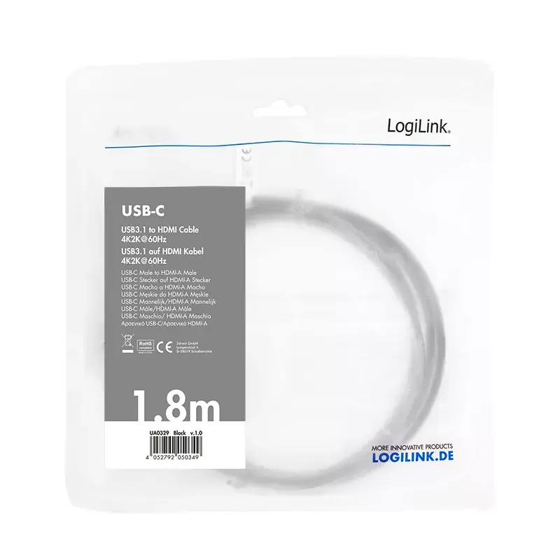 USB-Grafikadapter LogiLink UA0329 Schwarz