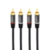 Audiokabel LogiLink CA1206 3m 2xCinch Stecker Schwarz