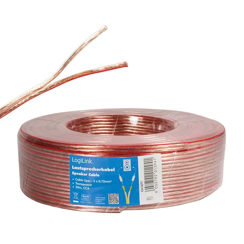Audiokabel LogiLink CA1077 50 m Transparent