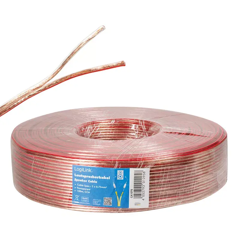 Audiokabel LogiLink CA1078 100m Transparent
