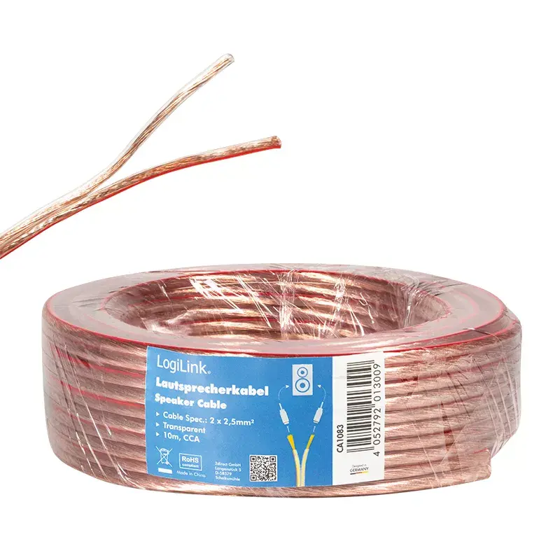 Audiokabel LogiLink CA1083 10 m Transparent