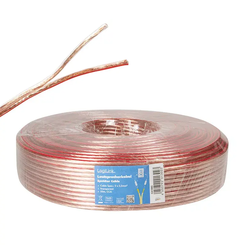Audiokabel LogiLink CA1085 50m Transparent