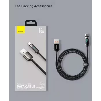 USB-Kabel Baseus CASX020001 1m USB A USB C Schwarz