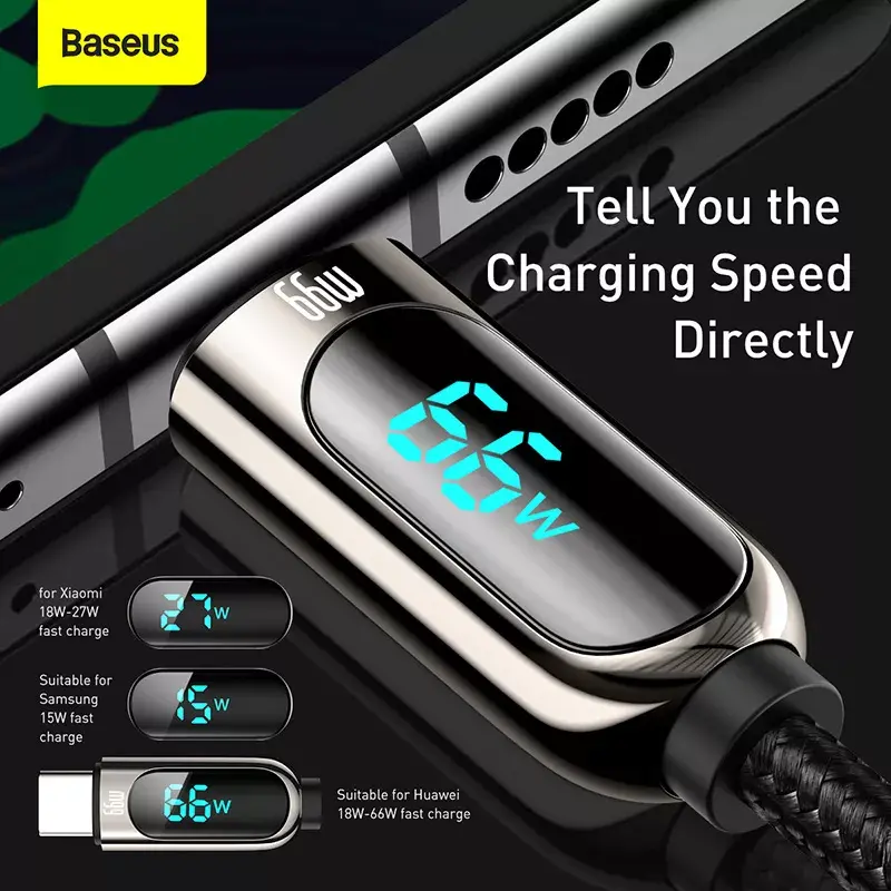 USB-Kabel Baseus CASX020001 1m USB A USB C Schwarz