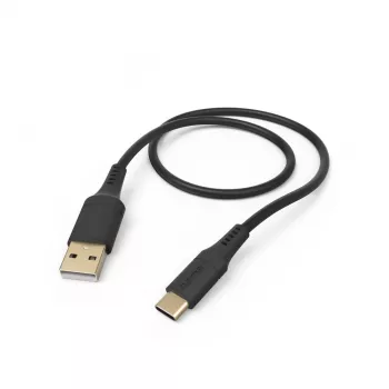 Hama Flexibles USB-Kabel USB 2.0 1,5 m USB A USB C Schwarz
