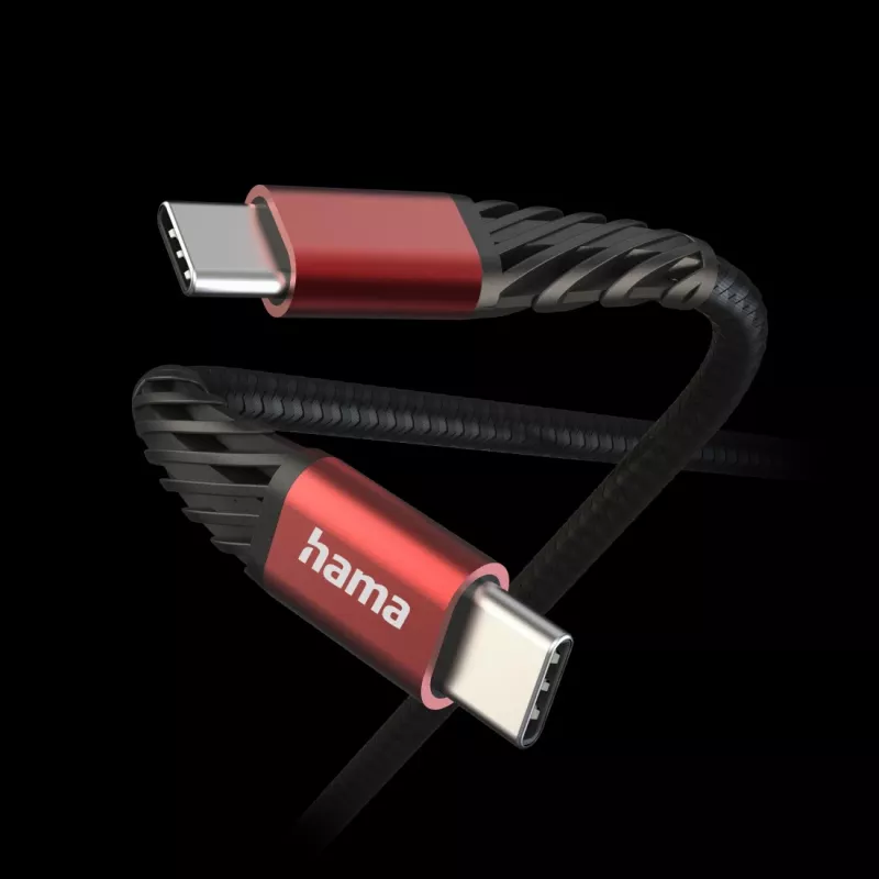 Hama Extreme USB-Kabel USB 2.0 1,5 m USB-C Schwarz, Rot