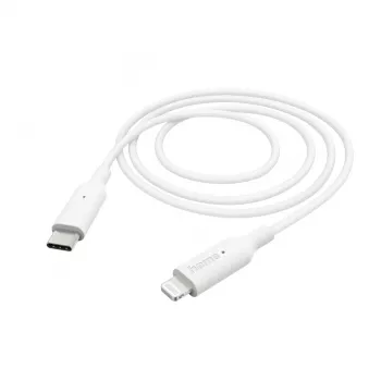 Hama Ladekabel, USB-C - Lightning, 1 m, Weiß