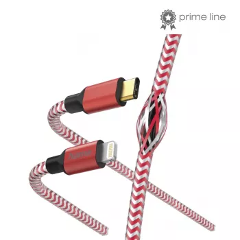Hama Reflective-Kabel 1,5 m Rot Lightning auf USB-C 3 A