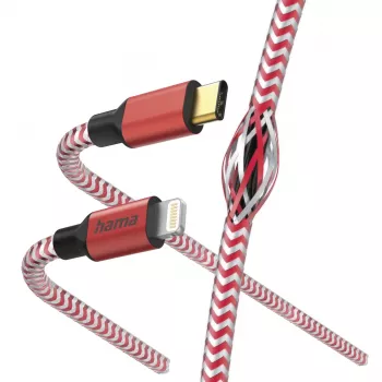 Hama Reflective-Kabel 1,5 m Rot Lightning auf USB-C 3 A