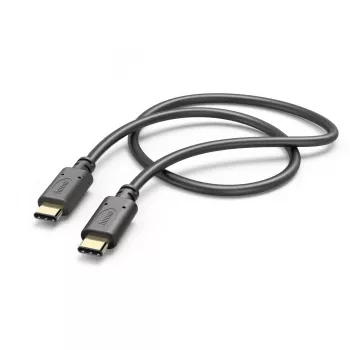 Hama Ladekabel, USB-C - USB-C, 1 m, schwarz