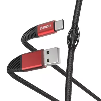 Hama Extreme USB-Kabel USB 2.0 1,5 m USB A USB C Schwarz, Rot