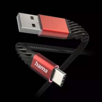 Hama Extreme USB-Kabel USB 2.0 1,5 m USB A USB C Schwarz, Rot