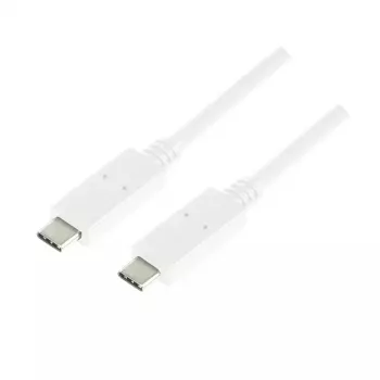 USB-Kabel LogiLink CU0131 USB 3.2 Gen 2 1m USB C Weiß