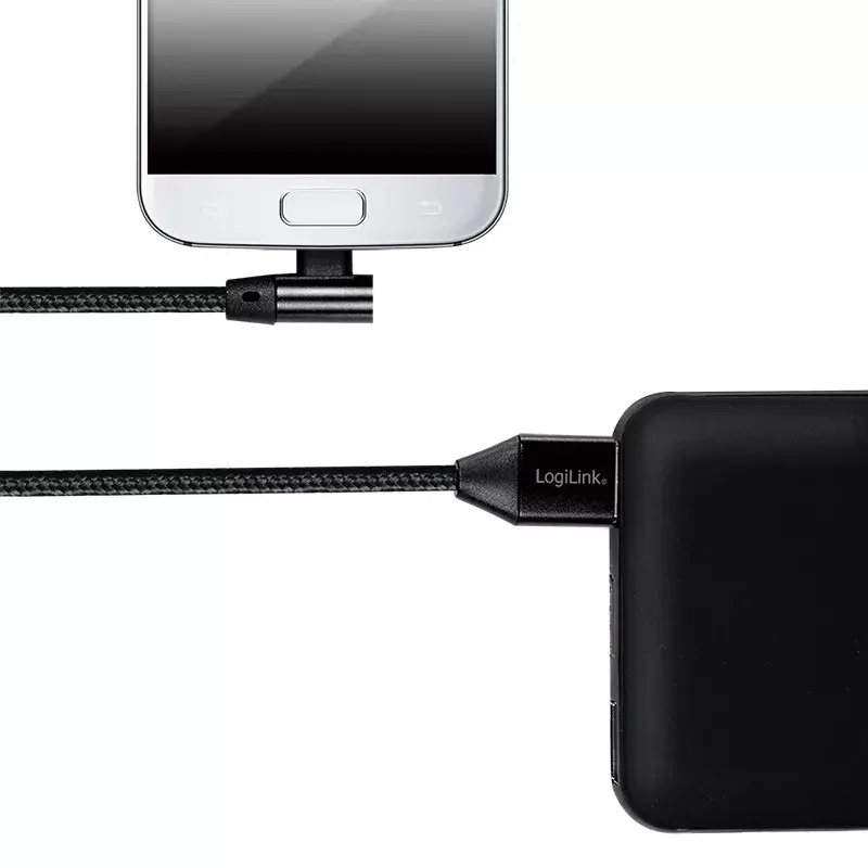 USB-Kabel LogiLink CU0142 USB 2.0 0,3 m USB A Micro-USB B Schwarz