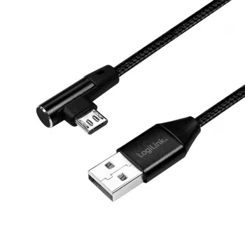 USB-Kabel LogiLink CU0142 USB 2.0 0,3 m USB A Micro-USB B Schwarz