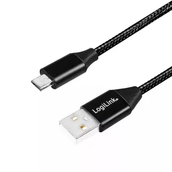 USB-Kabel LogiLink CU0143 USB 2.0 0,3 m USB A Micro-USB B Schwarz