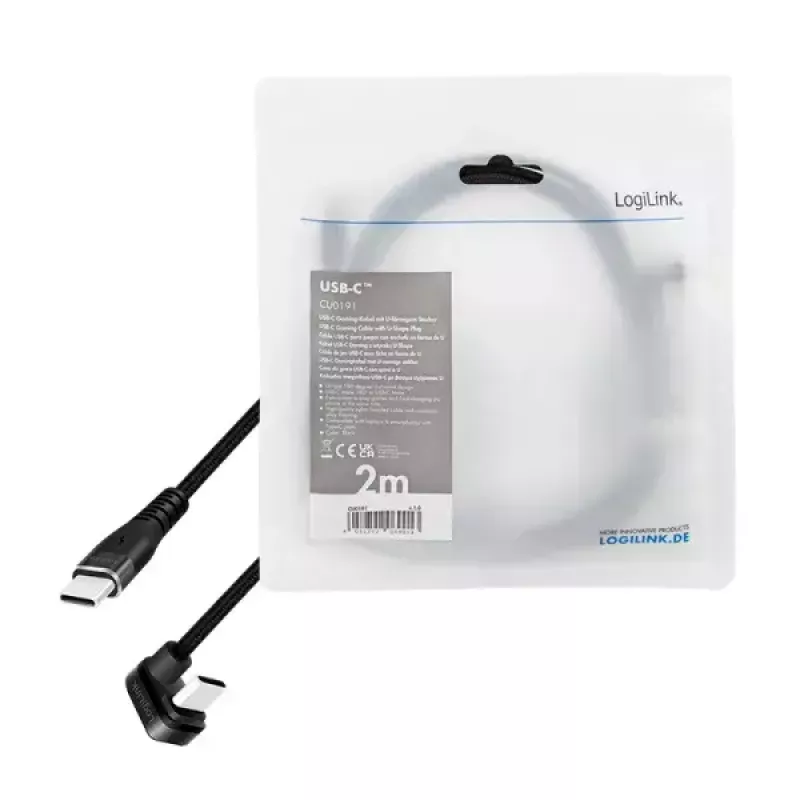 LogiLink CU0191 USB-Kabel USB 2.0 2 m USB C Schwarz