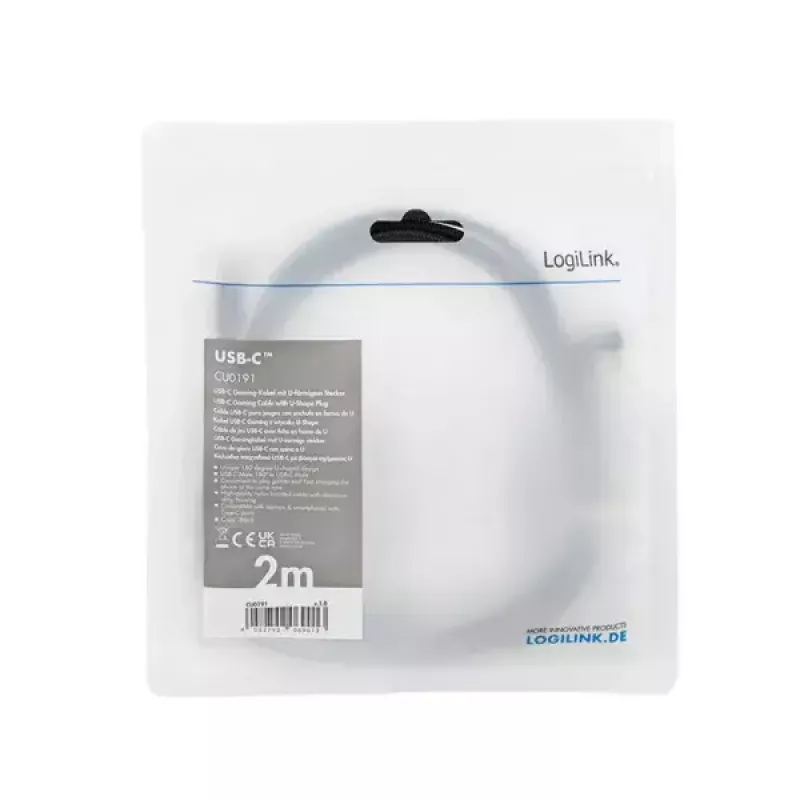 LogiLink CU0191 USB-Kabel USB 2.0 2 m USB C Schwarz