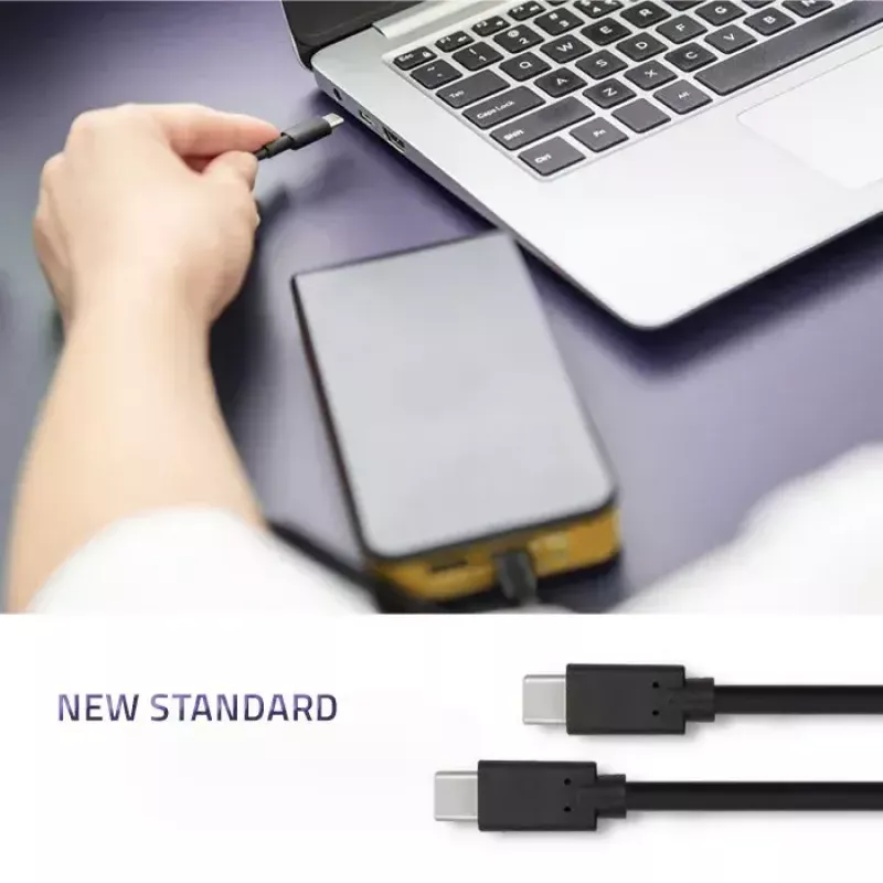 USB-Kabel Qoltec 52352 2,5 m USB 3.2 Gen 1 USB C Schwarz