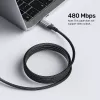 USB-C zu USB-C Kabel Unitek C14110GY-2M USB 3.2 Gen 1, 2 m, 5 A, 240 W, schwarz