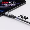 USB-C zu USB-C Kabel Unitek C14110GY-2M USB 3.2 Gen 1, 2 m, 5 A, 240 W, schwarz