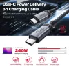 USB-C zu USB-C Kabel Unitek C14110GY-2M USB 3.2 Gen 1, 2 m, 5 A, 240 W, schwarz