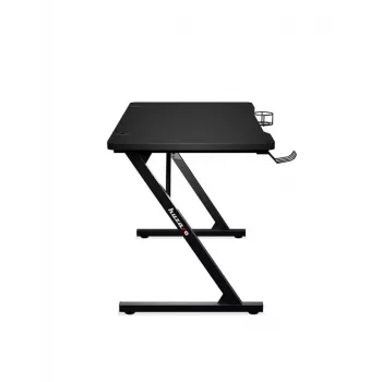 Gerader Gaming-Tisch Huzaro Hero 1.8 Schwarz – MDF-Platte 1000×600×700 mm, Stahlrahmen, Becherhalter