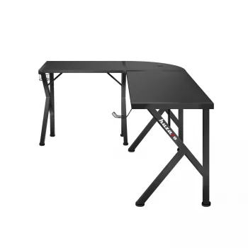 Eck-Gaming-Schreibtisch Huzaro Hero 6.3 Schwarz L-Form Carbonfaser-Oberfläche 1540×1170×740 mm