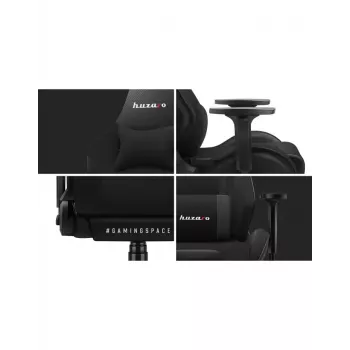 Gaming-Stuhl Huzaro Force 7.6 Schwarz — gepolsterter Schalensitz, verstellbare Rückenlehne, max. Gewicht 150 kg