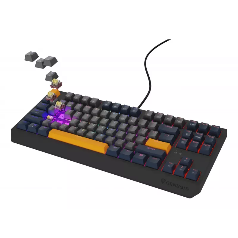 GENESIS Thor 230 TKL Tastatur Gaming USB QWERTY Englisch Blau