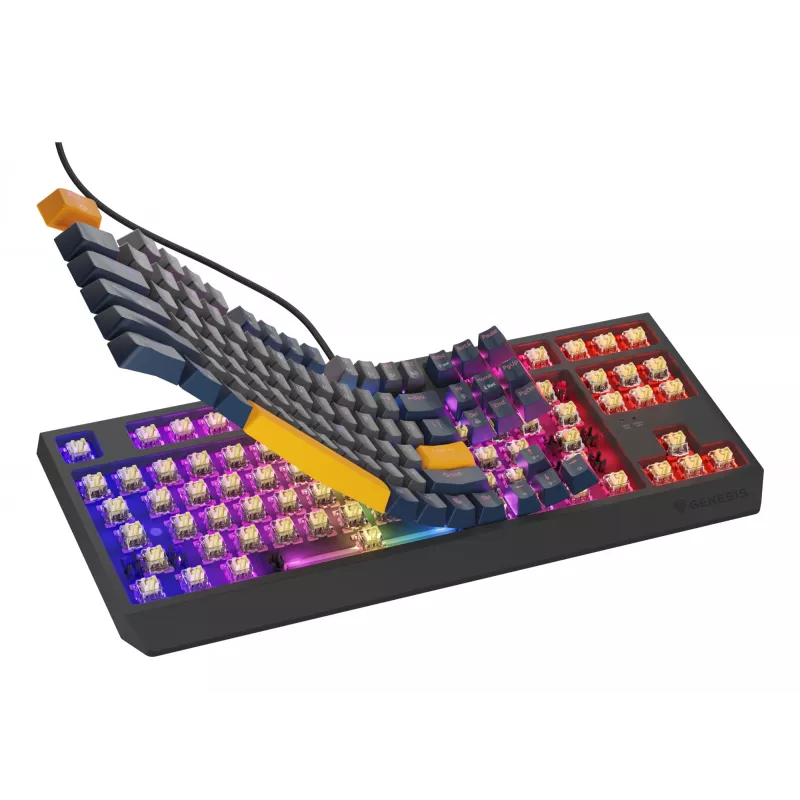 GENESIS Thor 230 TKL Tastatur Gaming USB QWERTY Englisch Blau