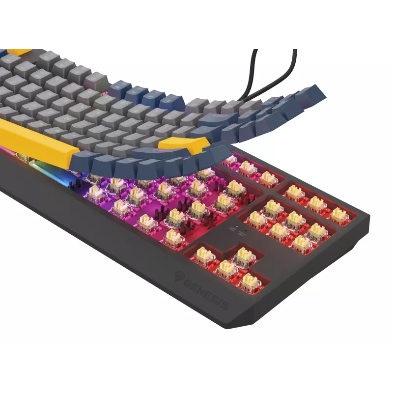 GENESIS Thor 230 TKL Tastatur Gaming USB QWERTY Englisch Blau