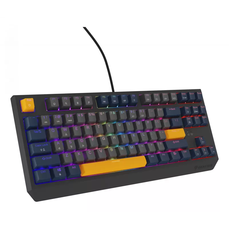 GENESIS Thor 230 TKL Tastatur Gaming USB QWERTY Englisch Blau