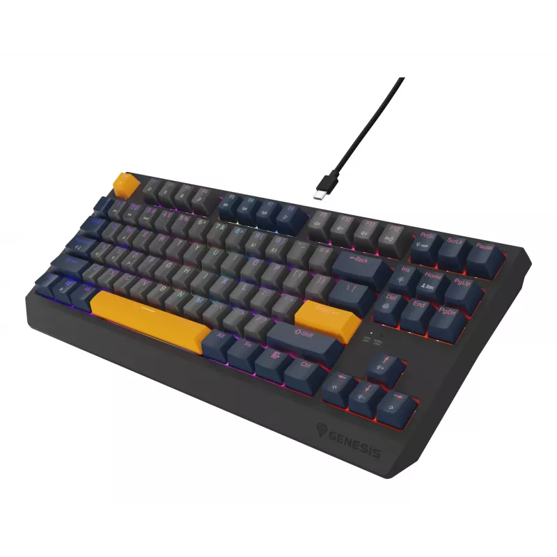 GENESIS Thor 230 TKL Tastatur Gaming USB QWERTY Englisch Blau
