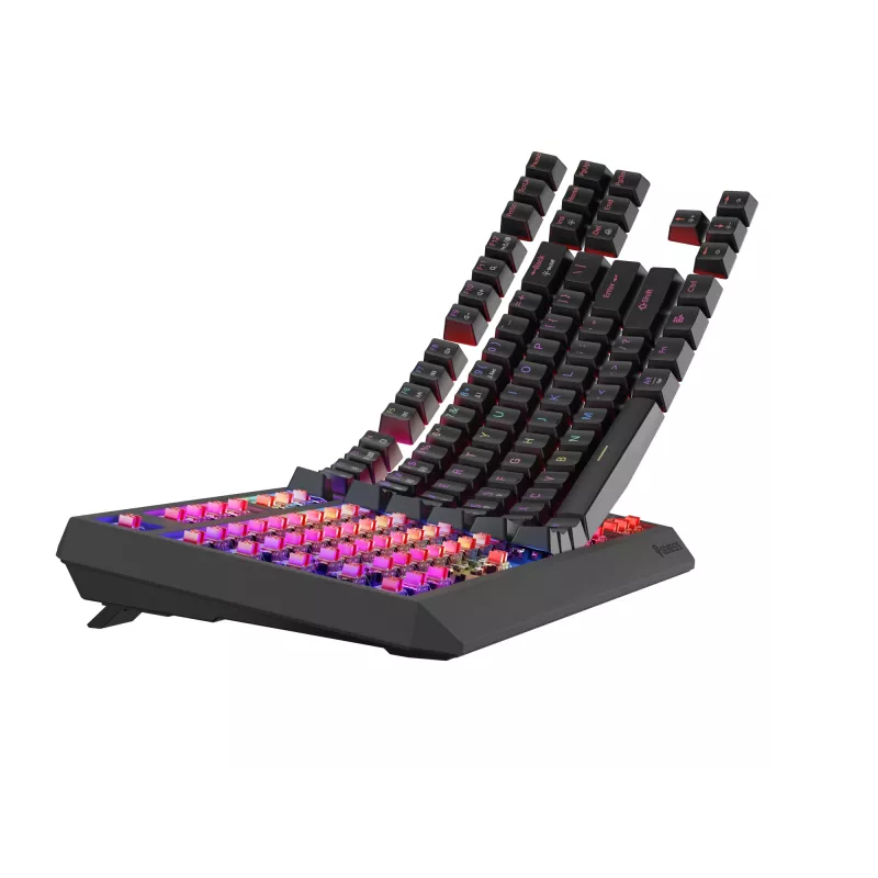 Mechanische Tenkeyless Gaming-Tastatur GENESIS Thor 230 TKL — USB, RF Wireless, Bluetooth, 87-Tasten QWERTY, Grau
