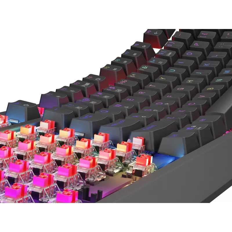 Mechanische Tenkeyless Gaming-Tastatur GENESIS Thor 230 TKL — USB, RF Wireless, Bluetooth, 87-Tasten QWERTY, Grau