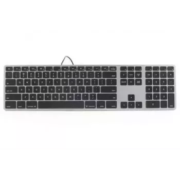 Matias FK318LB-UK RGB-Hintergrundbeleuchtung für Mac Space Gray – kompakt, UK-Layout