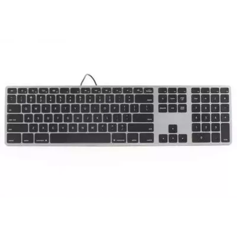 Matias FK318LB-UK RGB-Hintergrundbeleuchtung für Mac Space Gray – kompakt, UK-Layout