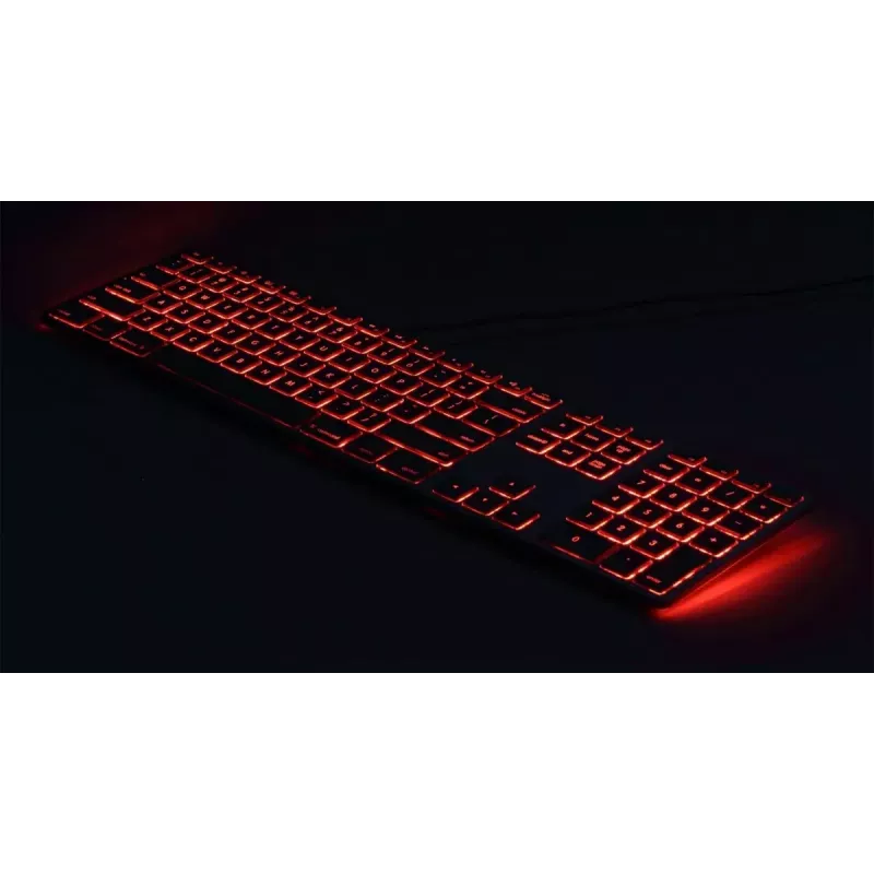 Matias FK318LB-UK RGB-Hintergrundbeleuchtung für Mac Space Gray – kompakt, UK-Layout