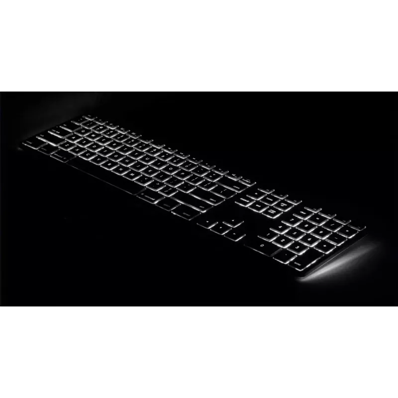 Matias FK318LB-UK RGB-Hintergrundbeleuchtung für Mac Space Gray – kompakt, UK-Layout